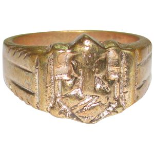 Aadhyathmika Aimpon Panchalogam Ganesha Ring Panchaloha Ganapathy Ring (5 Metals Panchadhatu) - A4841