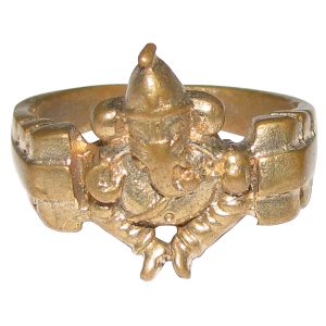 Aadhyathmik Aimpon Panchalogam Vinayaka Ring Panchaloha Ganeshji Ring (5 Metals Panchadhatu) - A4847