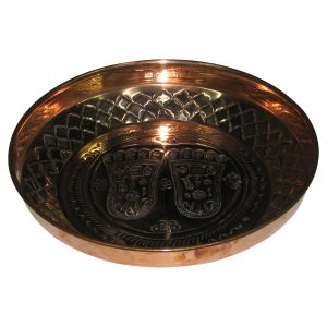 Copper Padukas Plate Divine Feet Plate For Puja - S948958