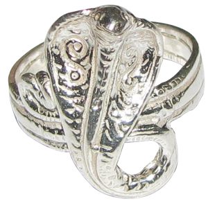 Naga Dosha Nivaran Silver Ring Snake Ring - A4927