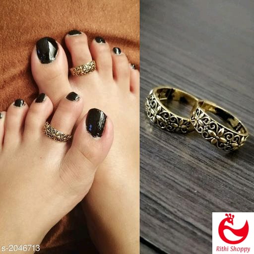 Buy Gold Toe Ring, Silver Toe Ring, Rose Gold Toe Ring, Toe Ring Sterling  Silver,foot Jewelry,adjustable Toe Ring,body Jewelry,set of 2toe Rings  Online in India - Etsy