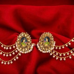 Earing With Hair Chain