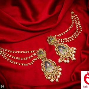 Earing With Hair Chain