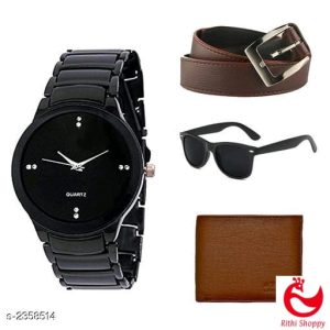 Men's Comfy Designer Watch Combo