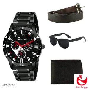 Men's Comfy Designer Watch Combo