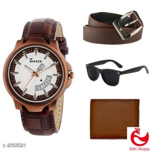 Men's Comfy Designer Watch Combo