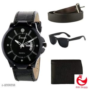 Men's Comfy Designer Watch Combo