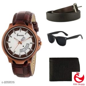 Men's Comfy Designer Watch Combo