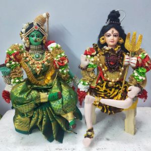 Handmade Dolls- Lord Shiva and Parvathi Devi