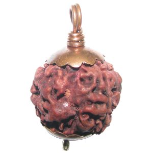 Energised Abhimantrit Brahma Saraswathi Chatur Mukhi Rudraksha Copper Pendant For Good Memory and Concentration - S210083-C