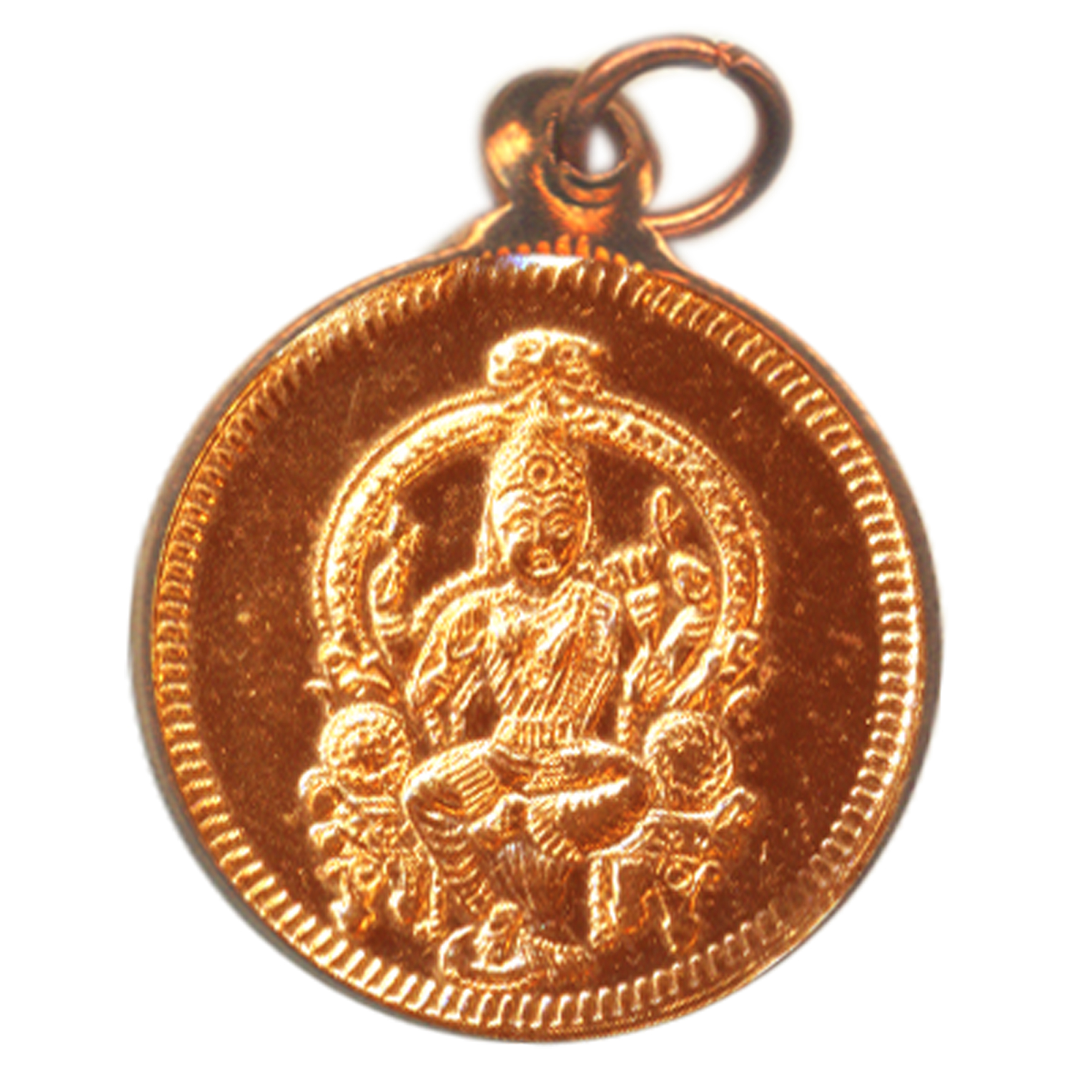 Bhuvaneshwari Devi Dasa Mahavidya Goddesses Maa Samaleswari Adi Parashakti Pattambalam Devi Pendant Kavach In Pure Copper - S930121-02