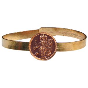 Guru Dattatreya Lord Datta  Dattaguru Shri Gurudev Datta Adjustable Copper Bangle Bracelet - S130192-03