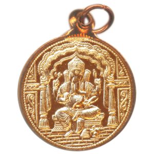 Maha Ganapathi Ganesha Vinayagar Pillayar Vinayakudu Copper Pendant - S730221-02