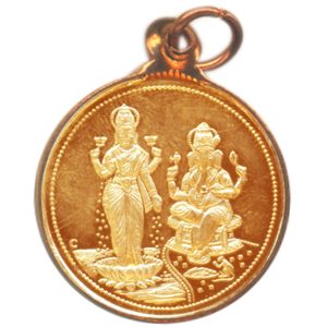 Lakshmi Ganapathi Laxmi Ganpathi Lakshmi Ganesh Copper Pendant Kavach - S630387-02