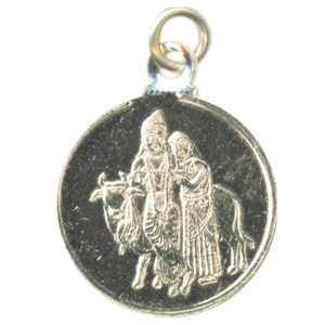 Radha Krishna Silver Pendant - A3056-05