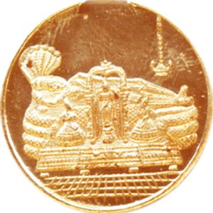 Sri Ranganatha Aranganathar Ranga Thenarangathan Ranganathar Ranganathaswamy Ranganath Ji Copper Coin - A3061-01
