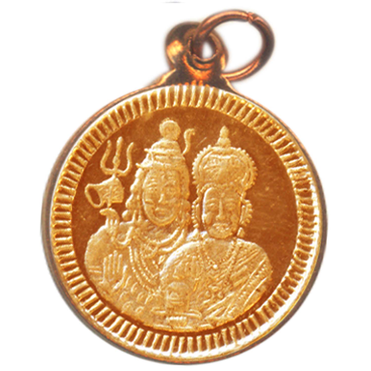 Shiv Parvathi Shiva Parvati Shiva Shakti Copper Pendant Kavach S530691 02