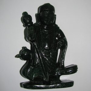 Natural Green Gemstone Aventurine Murugan Kartikeya Skanda Subramaniyam Kumara Swamy - A4369