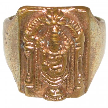 A4400 Panchalogam Balaji Ring Panchaloha Perumal Ring 5 Metals Panchadhatu Venkateswara Swamy