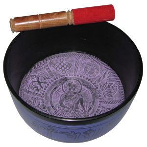 Aadhyathmik 100% Original Tibetian Singing Bowl For Healing Meditation Yoga Om Chanting Bowl 7Inch 1824g – S9002-08