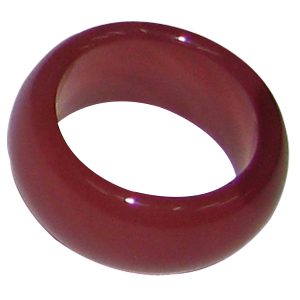 Orange Onyx Chalcedony Natural Gemstone Round Finger Ring - A4481