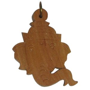 Handicraft Vamamukhi Ganapathi Wooden Pendant - A4513