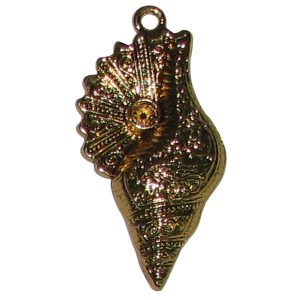 A Sacred Shankha Conch Metal Pendant - A4525