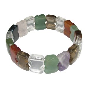 Chakra Stone Power Bracelet (Crystal Healing), Multi Stone Power Bracelet Adjustable Elastic - A4561