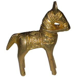 Aiyanar Ayyanar Aiyyanar Ayanar Iyenar Vahan Horse Brass Idol - A4620