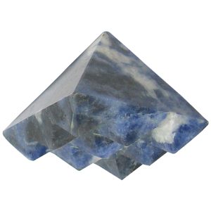 Sodalite Natural Gemstone Pyramid With Nava Sakthi Pyramid Base - A4671