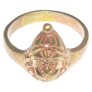Aadhyathmik Aimpon Panchalogam Hanuman Ring Panchaloha Anjaneya Swamy Ring (5 Metals Panchadhatu Maruti Ring) - A5233