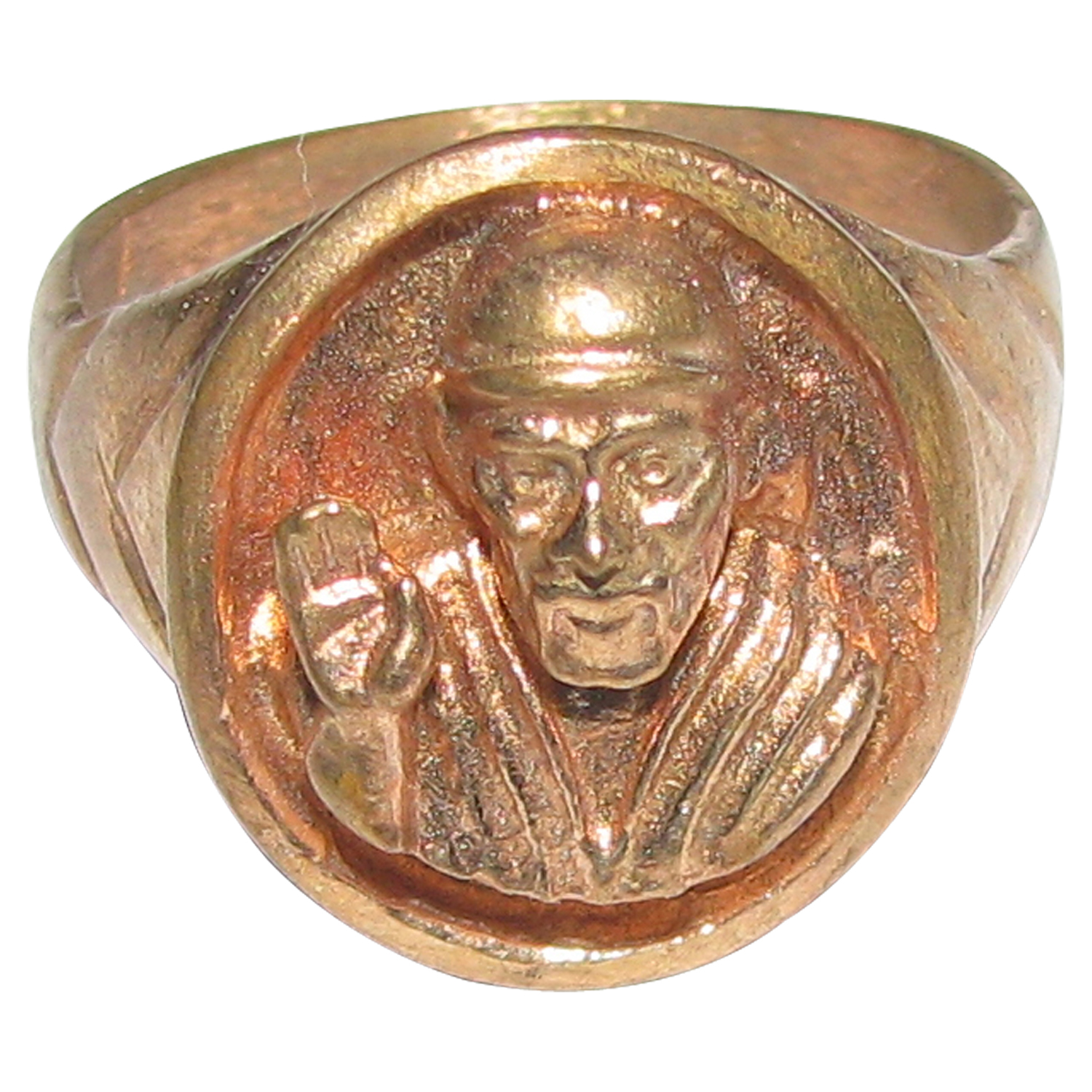 Aadhyathmik Aimpon Panchalogam Abhaya Shirdi Sai Ring Panchaloha