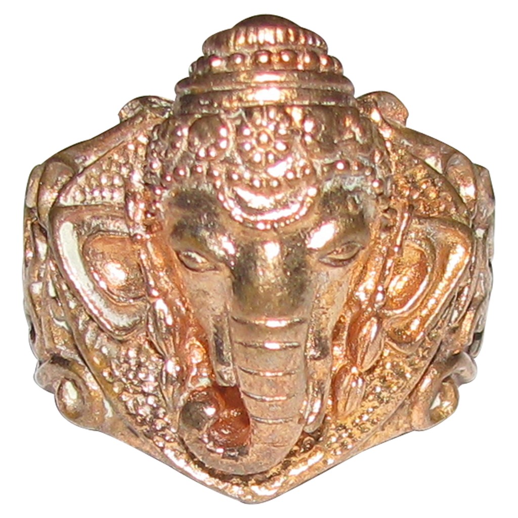 Aadhyathmik Aimpon Panchalogam Right Trunk Ganesh Ring Panchaloha ...