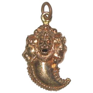 Aadhyathmik Aimpon Panchalogam Trimurthi Hanuman Ganesh Narasimha Nail Pendant Panchaloha Ganapathi Narasimhar Anjaneyar Kavach (5 Metals Panchadhatu Locket) - A5286
