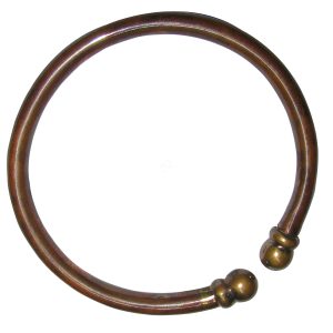 Aadhyathmik Aimpon Panchalogam And Hollow Copper Screw Anklet For Leg Panchaloha (5 Metals Panchadhatu) - A5302