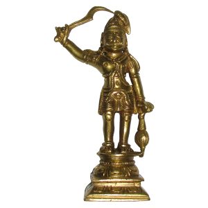 Aadhyathmik Karuppanna Swamy Karuppu Sami Karuppu Swamy Brass Idol God of Protection - S960058
