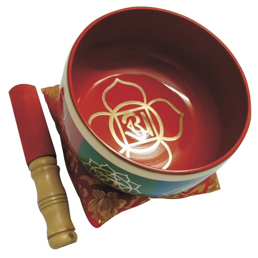 Aadhyathmik 100 Original Tibetian Singing Bowl Red Meditation Yoga Om Chanting Bowl Root Chakra