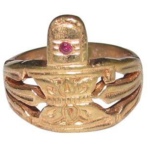 Aadhyathmik Aimpon Modhiram Panchaloha Vungaram Panchdathu Angooti Panchalogam Lingam With Shiva Namam Ring - S965728