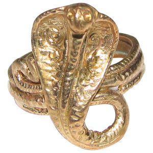 Aadhyathmik Aimpon Nagam Modhiram Panchaloha Sarpa Vungaram Panchdathu Nag Angooti - Panchalogam Snake Ring - S961087