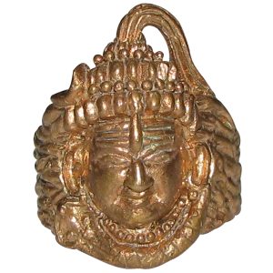 Aadhyathmik Aimpon Panchalogam Panchaloha Panchdathu Shiva Face Ring Modhiram Vungaram Angooti - S965938