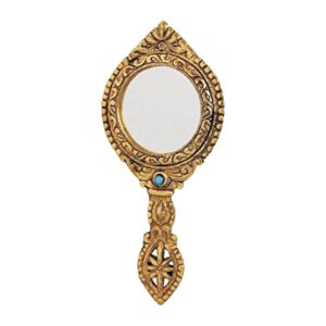 Aadhyathmik Ashtamangalyam Aranmula Kannadi Hand Mirror Chethi Addham Aakarshana Tantra 10Inch - S9070-06