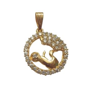 Aadhyathmik Ashtadathu Sishu Samraksha Kavach Ashtaloha Sukha Prasavam Rupu Ashtalogam Garbha Raksha Pendant 1inch 1g - S9058-23
