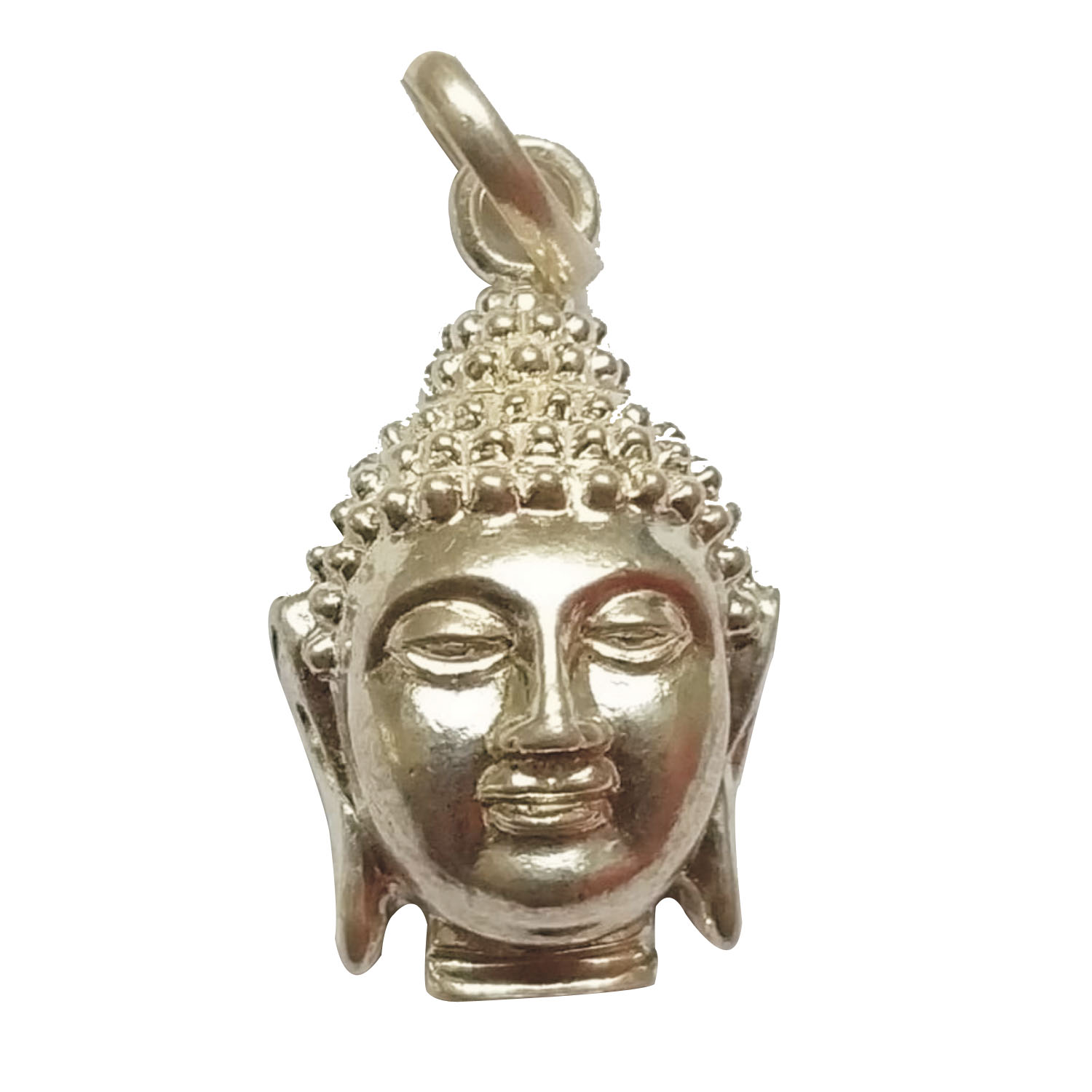 Aadhyathmik Buddha Silver Pendant Vendi Rupu Chandi Kavach Velli Locket 4.3g 1Inch - S9058-18
