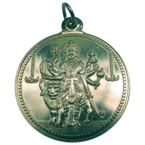 Aadhyathmik Jai Maa Durga Silver Pendant Devi Durga With Lion Vendi Kavach Locket - S932248-05