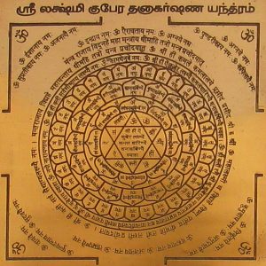 Aadhyathmik Lakshmi Kubera Dhanakarshana Yantram Yendram In Pure Copper - S826789