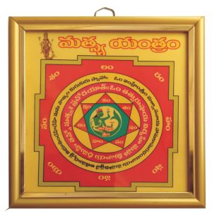 Aadhyathmik Mathsya Yantra 6.5 Inch Bahu Varna Yantra - S9112-08