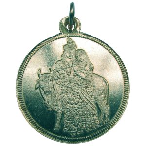 Aadhyathmik Radha Krishna With Cow Silver Pendant Kamadhenu Radha Krishna Vendi Kavach Locket Rupu- S932238-05