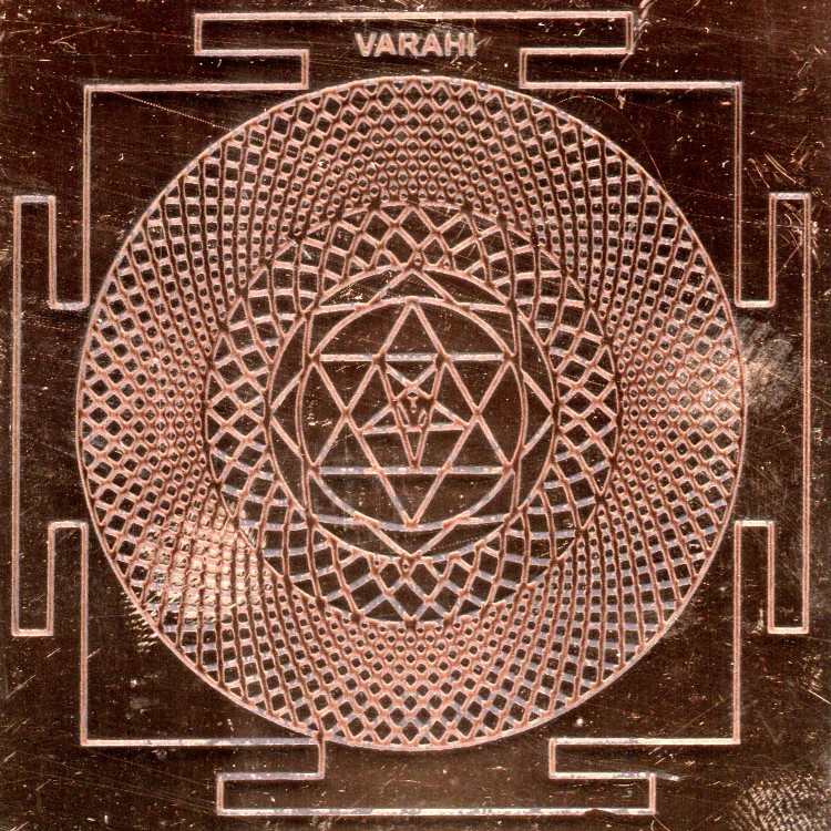 Aadhyathmik Varahi Yantra Vaarahi Yanthiram Varagi Yendhiram Pushpa Bana Yantra in Pure Copper 3inch 18grams - S926858
