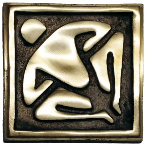 Aadhyathmik Vasthu Purush Vastu Bhagavan Brass Block Raksha Remedy for Vastu Defects 4 Inch - S9071-02