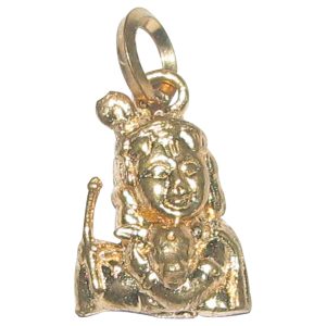 Ashtadathu Ashtalogam Gopala Krishna With Calf Pendant Ashtaloha Matt Finish 20mm - S961668